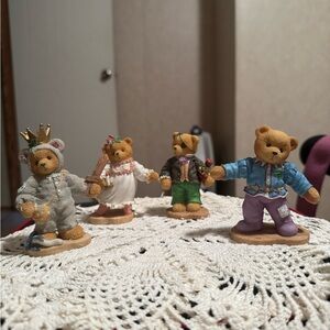 Cherished Teddies Nutcracker Suite Vintage 1997 Figurines Set of 4 in Box EUC